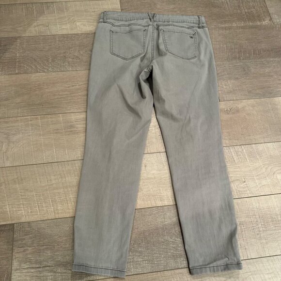 JESSICA SIMPSON ROLLED CROPPED SKINNY GRAY JEANS SIZE 10/30 - Picture 8 of 8